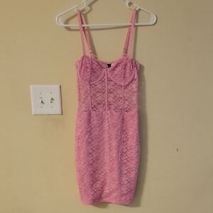 H&M Pink Lace Mini Dress. XS